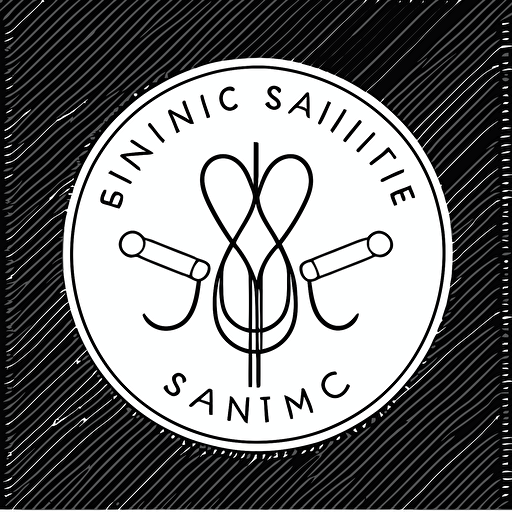 minimalistic Vector logo for sewing and plotting