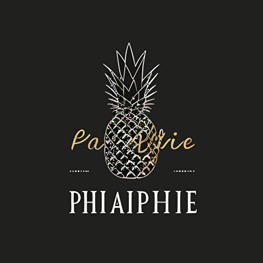 pineapple logo, vector type, minimalism, clean.