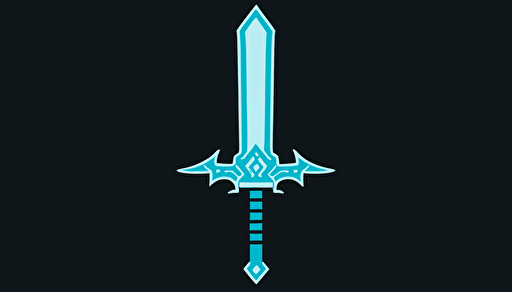 A minimalistic vector logo of a sword,