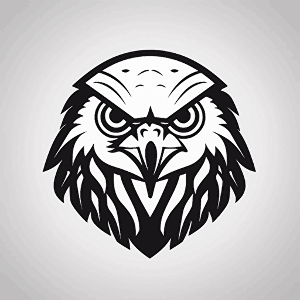 Trust Eagle, icon, Many Sides view, comic vector illustration style, flat design, minimalist logo, minimalist icon, flat icon, adobe illustrator, cute,Black and white, white background, simple