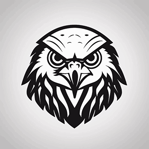 Trust Eagle, icon, Many Sides view, comic vector illustration style, flat design, minimalist logo, minimalist icon, flat icon, adobe illustrator, cute,Black and white, white background, simple