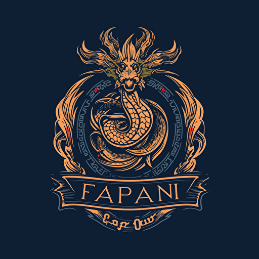 paris saint germain logo with a blue dragon spittin fire, clean, art vector