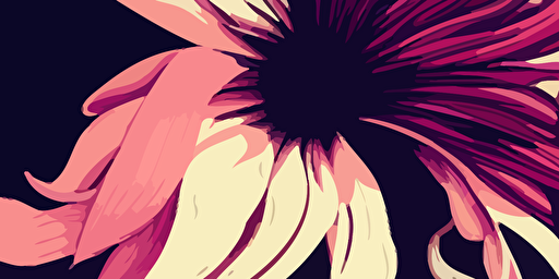 Foot crushes a flower, dark colors, style vector