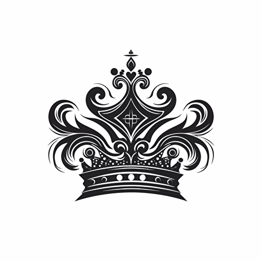 Elegent iconic logo for Kings Acquisitions which is a business acquisitions business, black vector on a white background