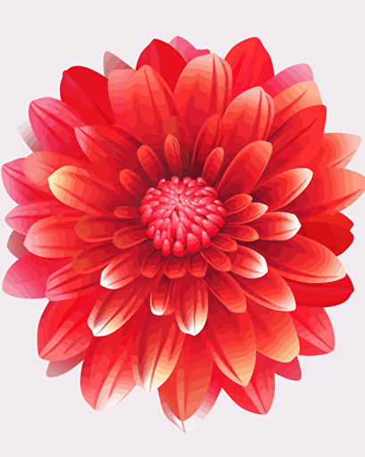 a big red flower top. Vector illustration