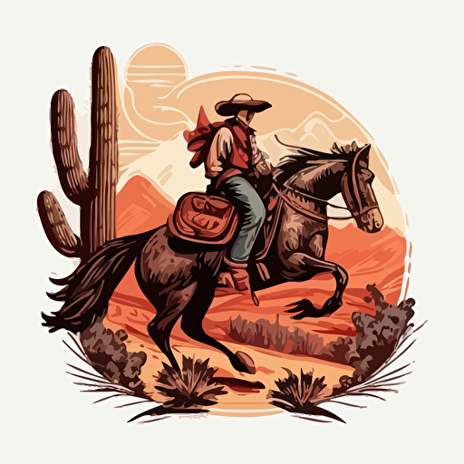 /gallo vaquero texano en una tarjerta en vector
