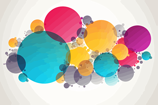 Vector illustration of speech bubbles on a white background.