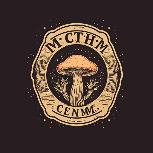 simple vector logo of mycelium company, the company called PTRI and sells mycelium genetics for mushroom growing