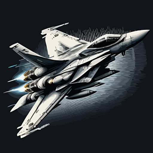 f18 super hornet jet, illustration, vector art, detailed, 2d, logo, silver, flying, full wing span