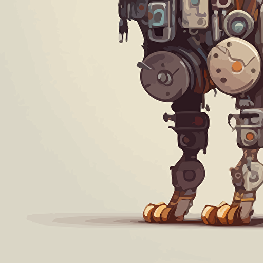 vector image of robot cat