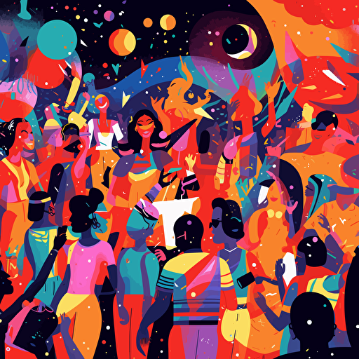 chaotic party studio 54, vector