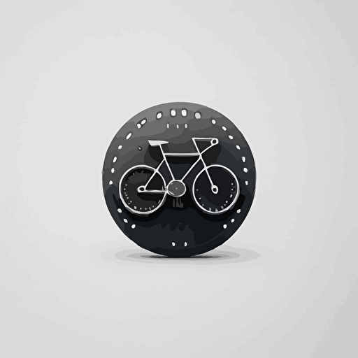 vector logo, bicycle, mouse pointer, no background, minimalistic, font