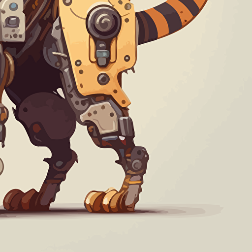 vector image of robot cat