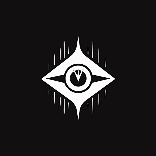 a basic, minimalistic and abstract iconic logo from an eye, vector black, background white