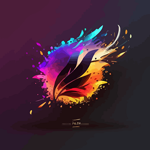 Minimalistic logo, colorful, magic effects, magic elements, vector