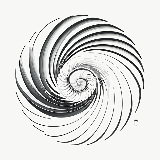 minimalistic Logo featuring Fibonacci sequence, extremely detailed, adobe illustrator, vector, no shadows, no text, on white background c 50 v 5