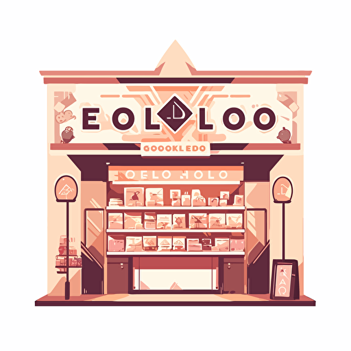 a simple vector logo for shop selling wall decorations