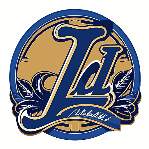 A Logo for a company that is called L.A. Make it look like the LA dodgers logo and make it a vector image.