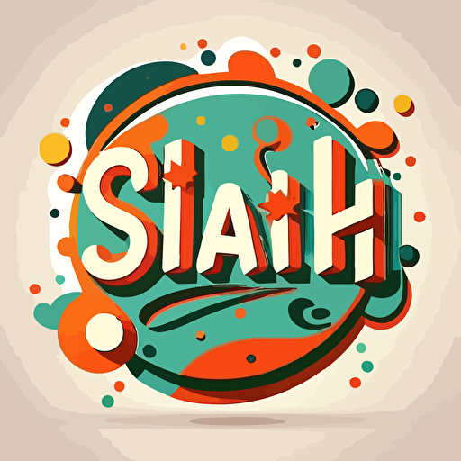 name, logo, childish, vector