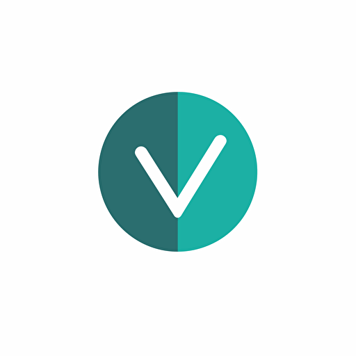 logo for a AI toods company featuring a check mark, simple, vector