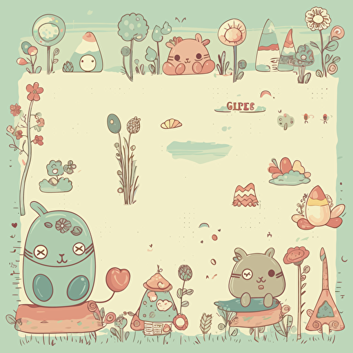 page no elements illustration vector cute