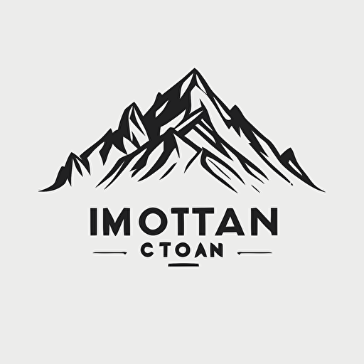mountain logo, vector logo, minimalist,simple, modern, outline style, vector, isolated on white