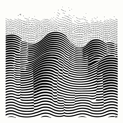 waves vector, neo minimalistic, abstract, carl andre style
