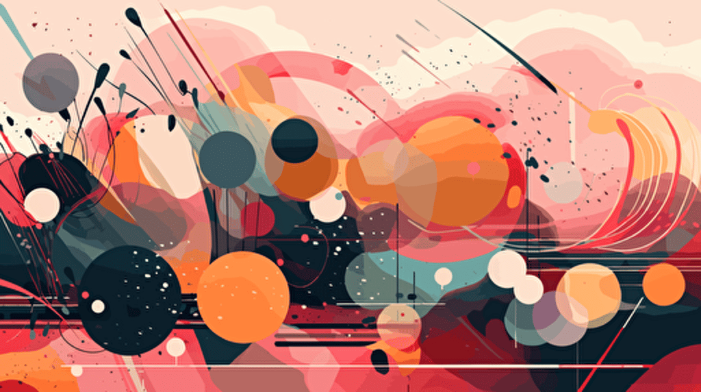 Abstract contemporary vector flat print