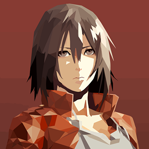 Mikasa Ackerman, anime attack of the titans, vector