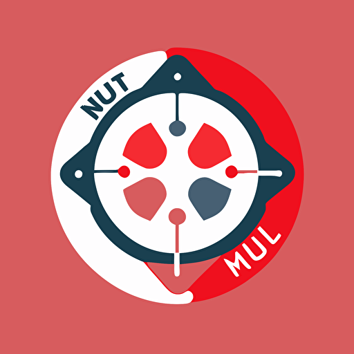 a vector logo with white background for 'multi-culture' in the style of Paul Rand