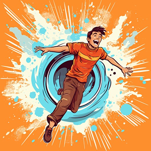 washing machine jumping vector illustration