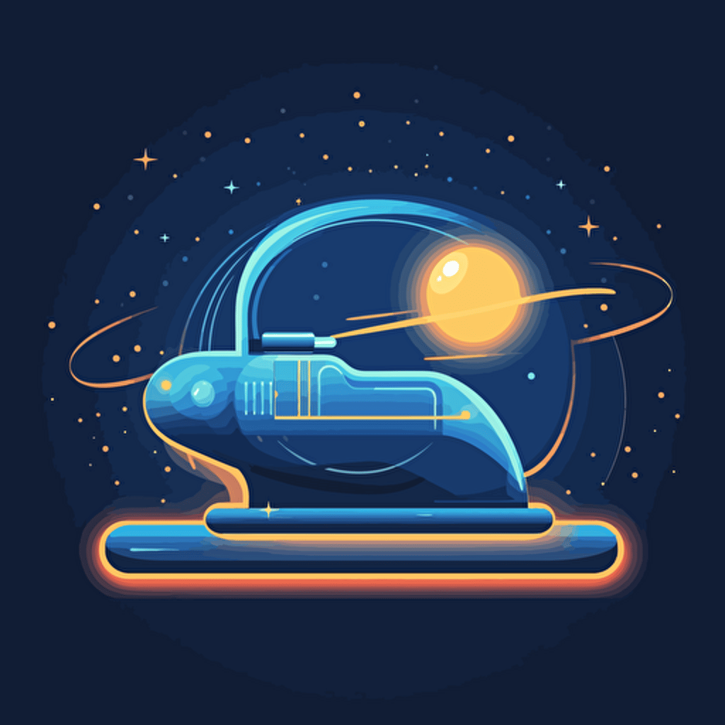 flat vector illustration of lunula laser