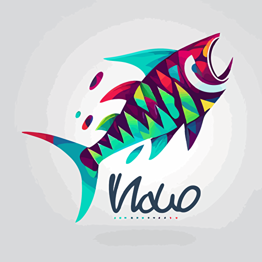 Design a logo for Wahoo, a talent management company that targets genZ. Wahoo means exuberance and enthusiasm here, not the fish. The logo needs to have "wahoo" in the text, geometric, vector, vivid color, in white background