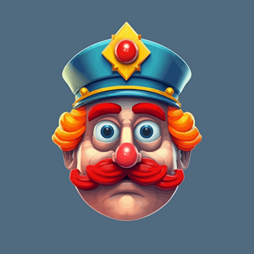 Vector emoji soldat clown