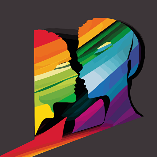 a simple, abstract vector image representing homosexuality