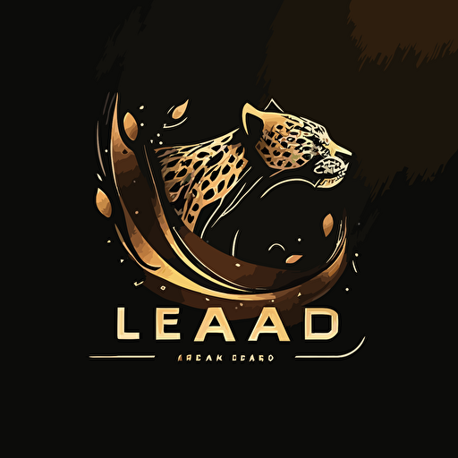 minimalist logo of leapord vector