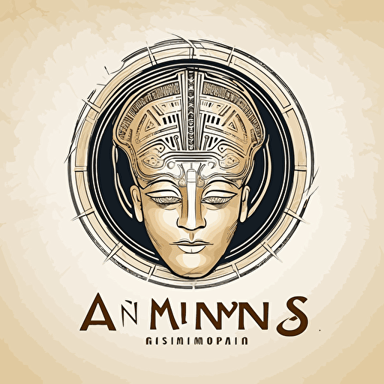 logo design, virtual museum project named "sanmiras", ai format, vector art, logotype, 2d