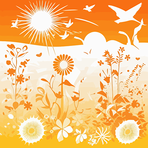 undetailed summer stencils, vector art