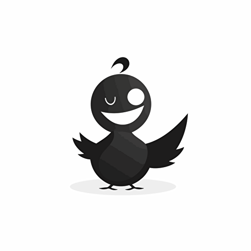 happy flapping, autistic logo, minimalist modern black and white vector logo, flat 2d