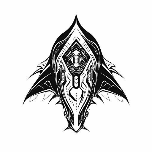 iconic futuristic logo of apex predator orca AI trading bot, vector, creative, black logo on white background,