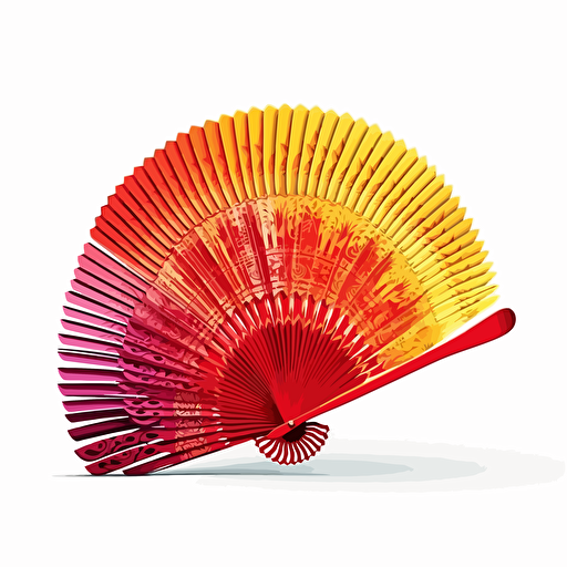 traditional samoa weaved fan vector cheerful colours