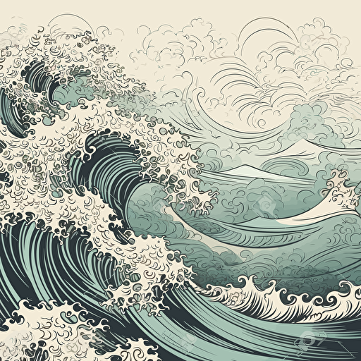 sea ​​waves in vector version