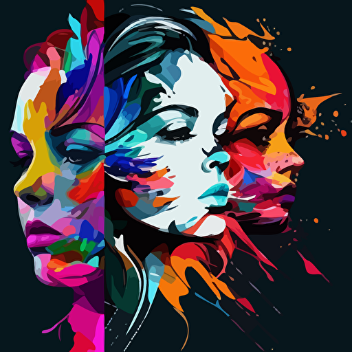 vector art with different colours