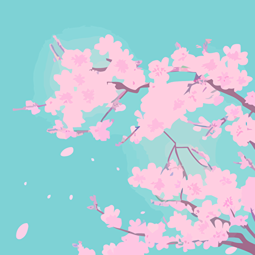 cherry blossom illustration vector
