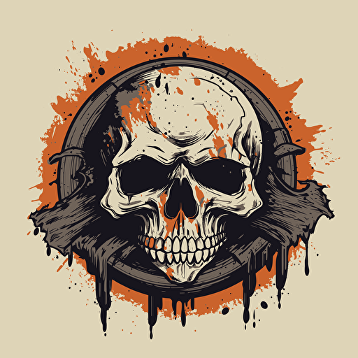 a logo that says "Wretched Raiment" in a vector style, horror elements, high quality, simple,