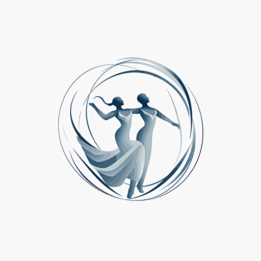 dancers couple, dance logo, high end, flow, vector art, minimalism, luxury, symbolism, elegant