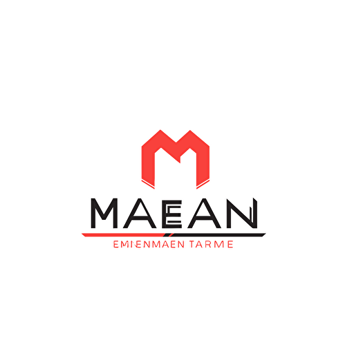"M a m e n" logo wordmark, logo style, white background, simple vector logo, minimal