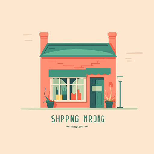 Painting shop logo, flat, vector, minimal