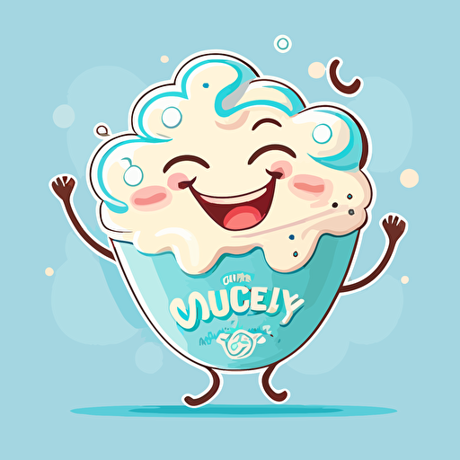 make a yogurt logo that is cute and playful, vector
