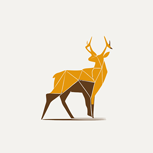 logo, extremely minimalistic, geospacaial geometric, aesthetically pleasing, ultra professional, deer vector